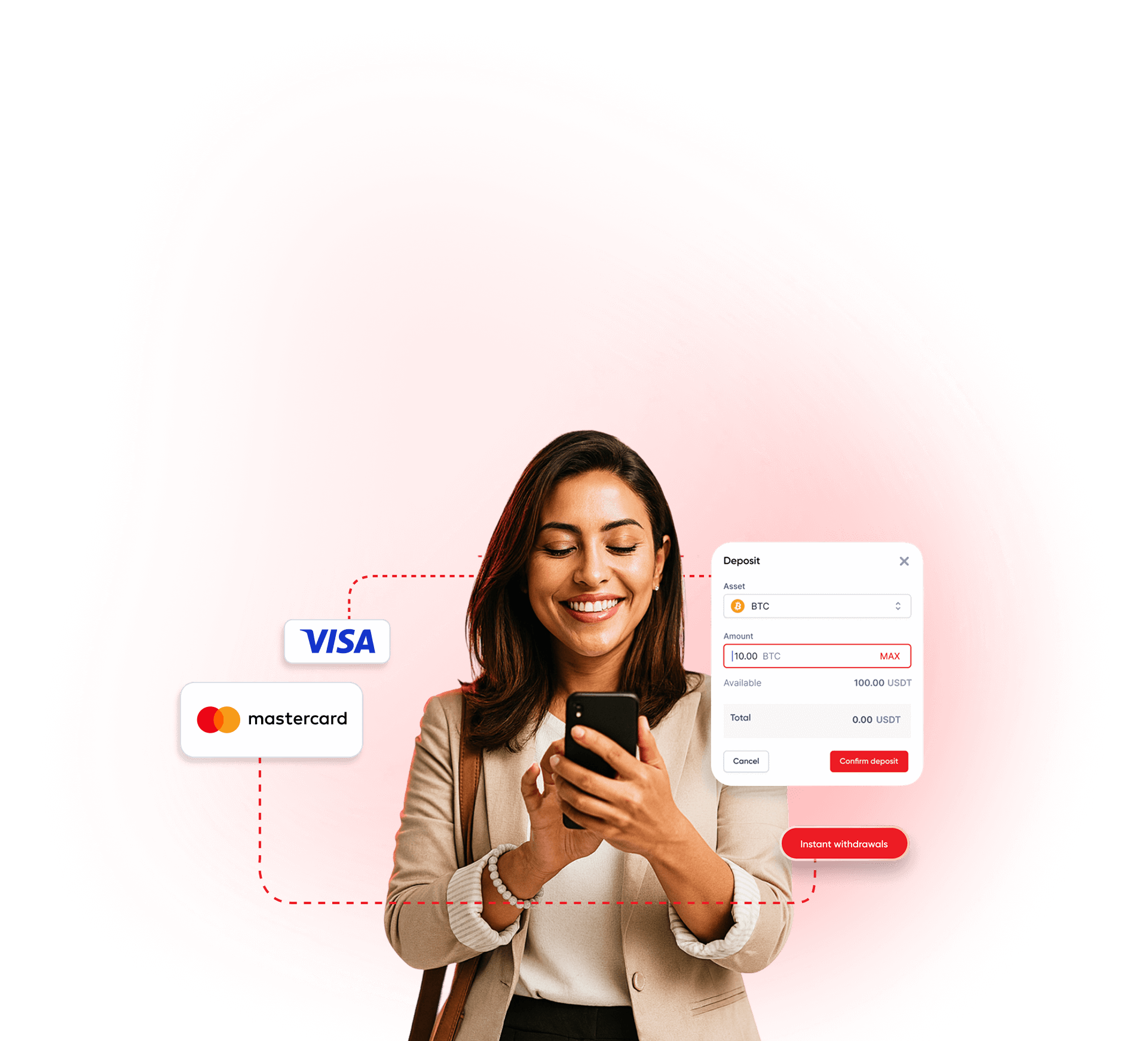 Deposits and withdrawals